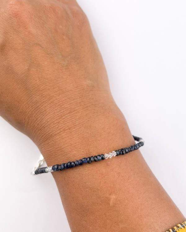 styleinshop Bracelet-Gemstone Blue Sapphire Bracelet, September Birthstone