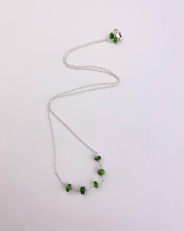 styleinshop Necklace-Gemstone Green Chrome Diopside Beaded Necklace