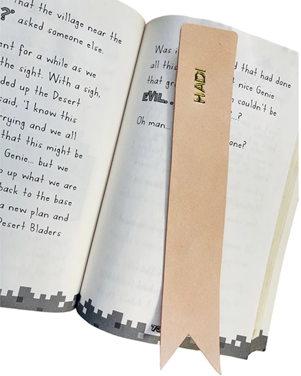 Personalised Leather Book Mark