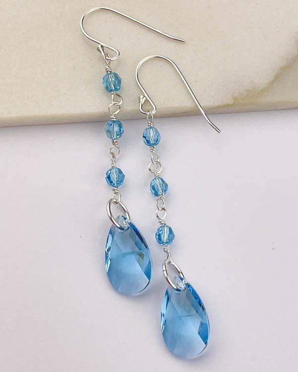 Flat Faceted Aquamarine Drop Earrings, Sterling Silver and Gold Plating |  Gemstone Jewelry Stores Long Island – Fortunoff Fine Jewelry