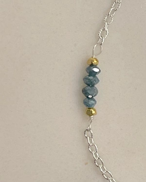 styleinshop Bracelets-Gemstone Precious Blue Diamond April Birthstone Bracelet
